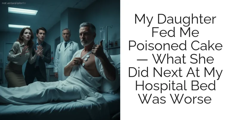 My Daughter Fed Me Poisoned Cake — What She Did Next At My Hospital Bed Was Worse