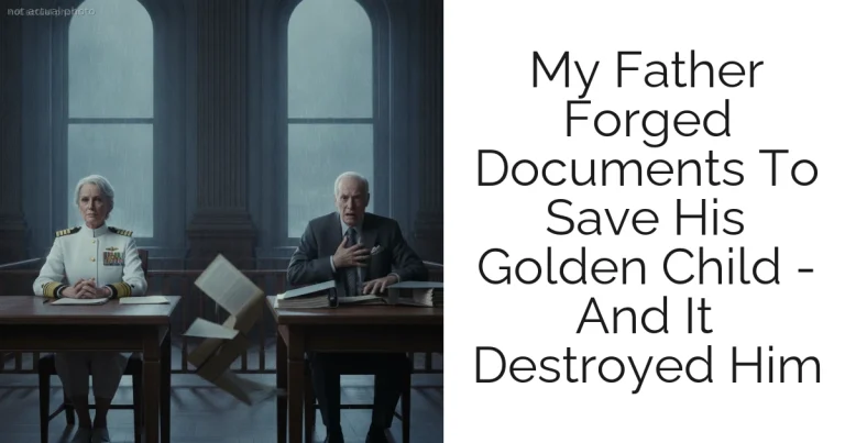 My Father Forged Documents To Save His Golden Child - And It Destroyed Him