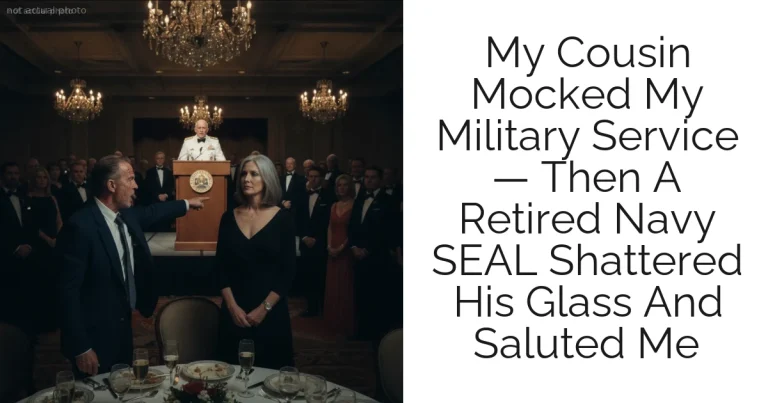 My Cousin Mocked My Military Service — Then A Retired Navy SEAL Shattered His Glass And Saluted Me