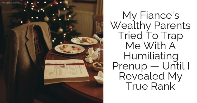 My Fiance's Wealthy Parents Tried To Trap Me With A Humiliating Prenup — Until I Revealed My True Rank