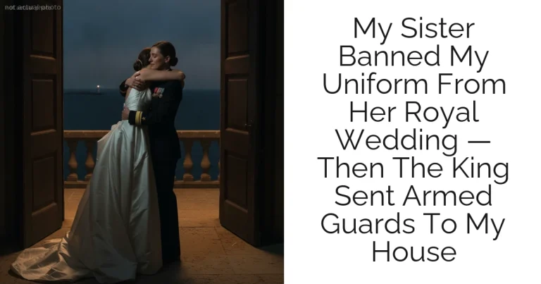 My Sister Banned My Uniform From Her Royal Wedding — Then The King Sent Armed Guards To My House