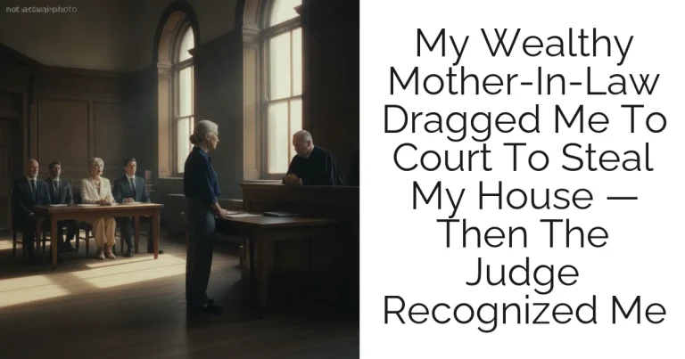 My Wealthy Mother-In-Law Dragged Me To Court To Steal My House — Then The Judge Recognized Me