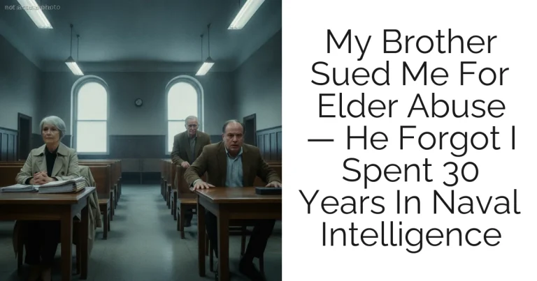 My Brother Sued Me For Elder Abuse — He Forgot I Spent 30 Years In Naval Intelligence