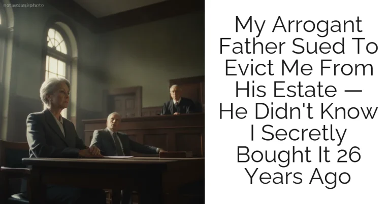 My Arrogant Father Sued To Evict Me From His Estate — He Didn't Know I Secretly Bought It 26 Years Ago
