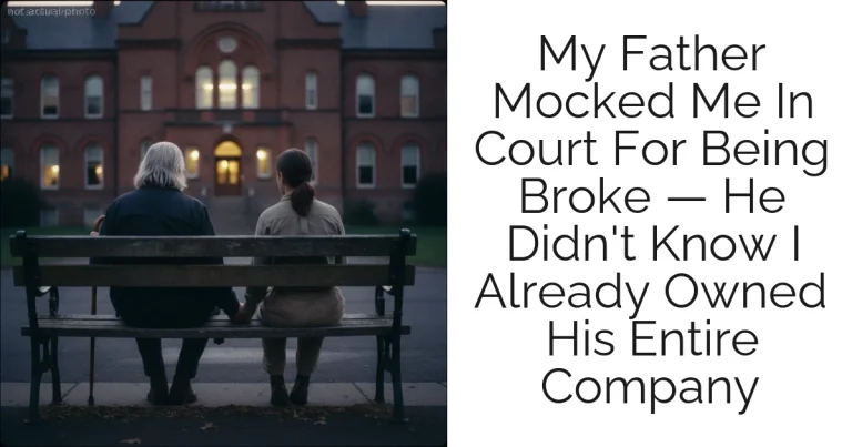My Father Mocked Me In Court For Being Broke — He Didn't Know I Already Owned His Entire Company