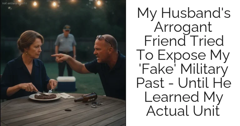 My Husband's Arrogant Friend Tried To Expose My 'Fake' Military Past - Until He Learned My Actual Unit