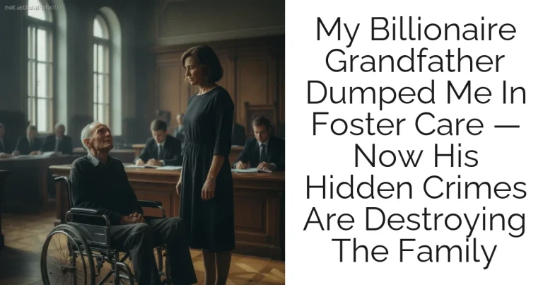 My Billionaire Grandfather Dumped Me In Foster Care — Now His Hidden Crimes Are Destroying The Family