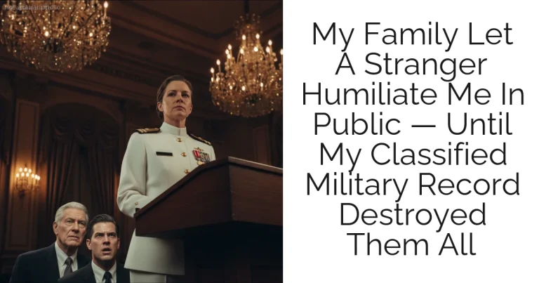 My Family Let A Stranger Humiliate Me In Public — Until My Classified Military Record Destroyed Them All