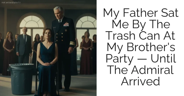 My Father Sat Me By The Trash Can At My Brother's Party — Until The Admiral Arrived
