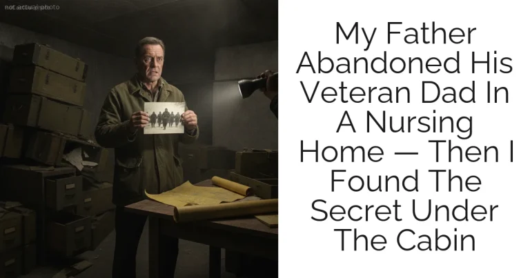 My Father Abandoned His Veteran Dad In A Nursing Home — Then I Found The Secret Under The Cabin