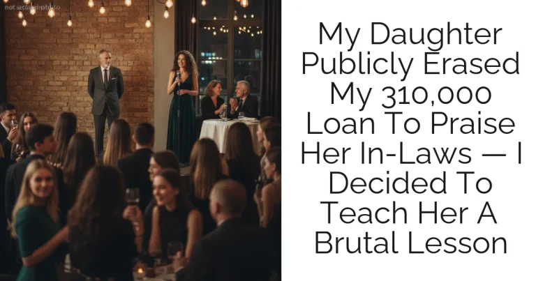 My Daughter Publicly Erased My 310,000 Loan To Praise Her In-Laws — I Decided To Teach Her A Brutal Lesson