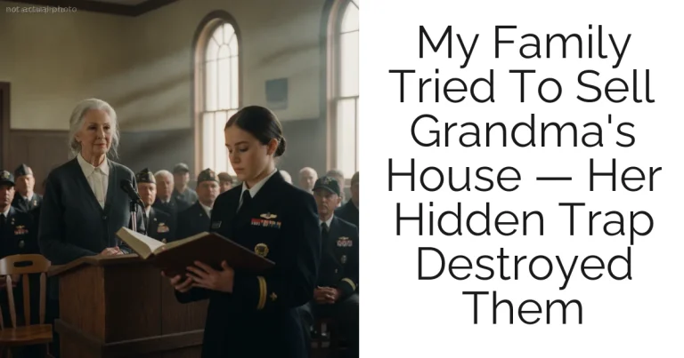 My Family Tried To Sell Grandma's House — Her Hidden Trap Destroyed Them
