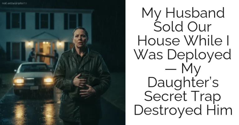 My Husband Sold Our House While I Was Deployed — My Daughter’s Secret Trap Destroyed Him