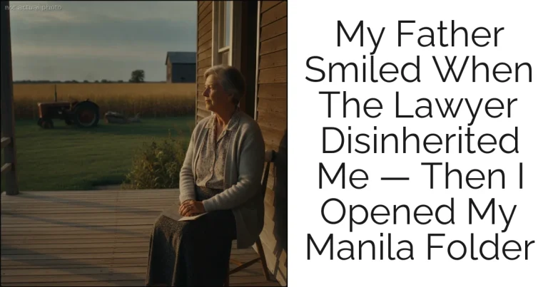 My Father Smiled When The Lawyer Disinherited Me — Then I Opened My Manila Folder
