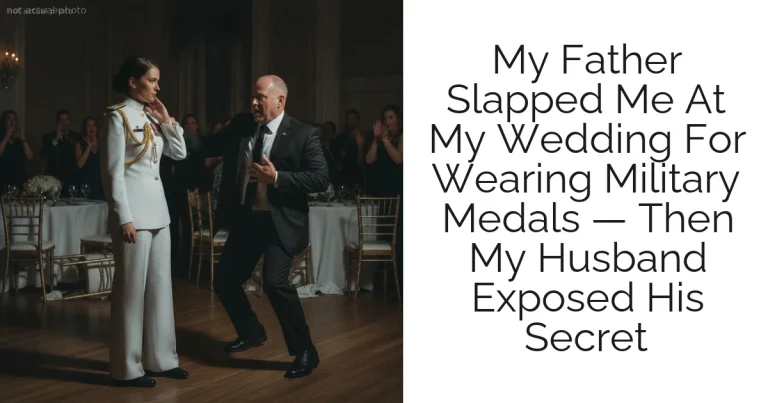 My Father Slapped Me At My Wedding For Wearing Military Medals — Then My Husband Exposed His Secret