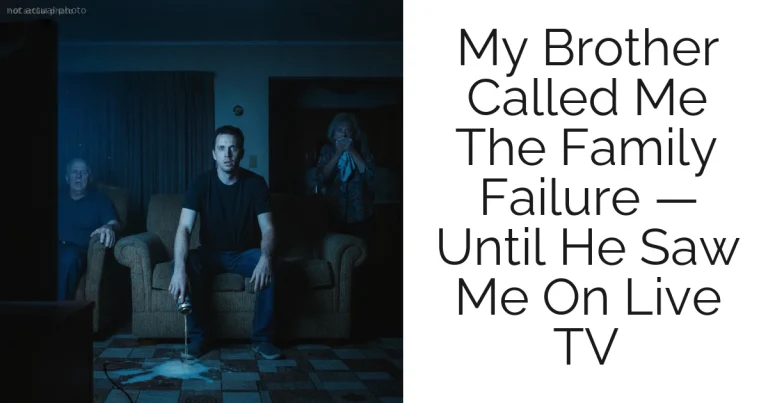 My Brother Called Me The Family Failure — Until He Saw Me On Live TV