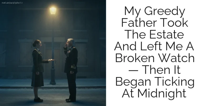 My Greedy Father Took The Estate And Left Me A Broken Watch — Then It Began Ticking At Midnight