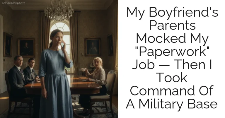 My Boyfriend's Parents Mocked My "Paperwork" Job — Then I Took Command Of A Military Base