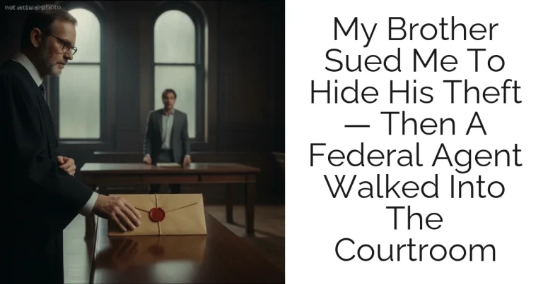 My Brother Sued Me To Hide His Theft — Then A Federal Agent Walked Into The Courtroom