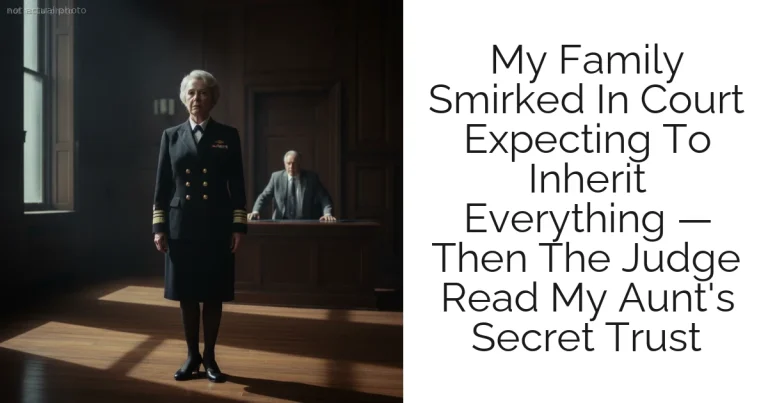 My Family Smirked In Court Expecting To Inherit Everything — Then The Judge Read My Aunt's Secret Trust