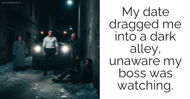 My date dragged me into a dark alley, unaware my boss was watching.