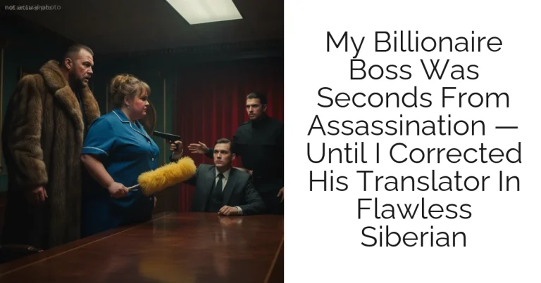 My Billionaire Boss Was Seconds From Assassination — Until I Corrected His Translator In Flawless Siberian