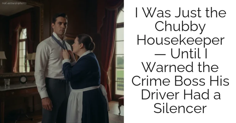 I Was Just the Chubby Housekeeper — Until I Warned the Crime Boss His Driver Had a Silencer