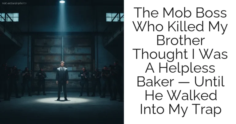 The Mob Boss Who Killed My Brother Thought I Was A Helpless Baker — Until He Walked Into My Trap