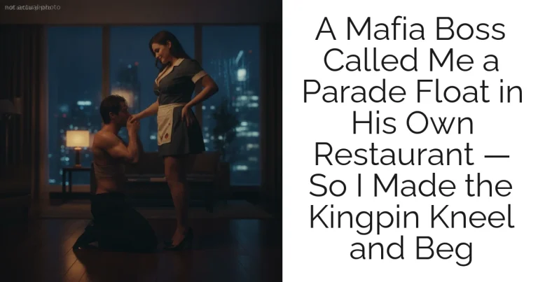 A Mafia Boss Called Me a Parade Float in His Own Restaurant — So I Made the Kingpin Kneel and Beg