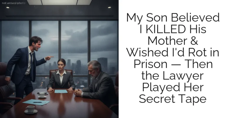 My Son Believed I KILLED His Mother & Wished I'd Rot in Prison — Then the Lawyer Played Her Secret Tape