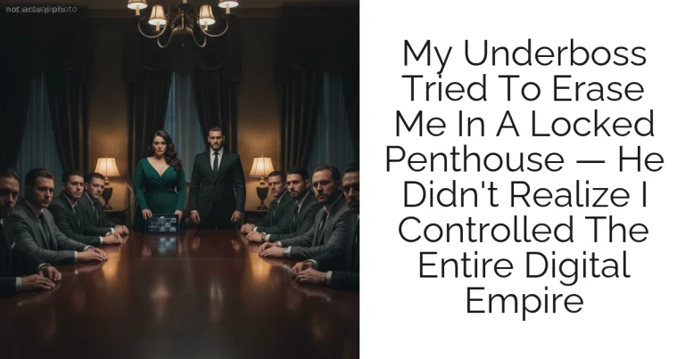 My Underboss Tried To Erase Me In A Locked Penthouse — He Didn't Realize I Controlled The Entire Digital Empire
