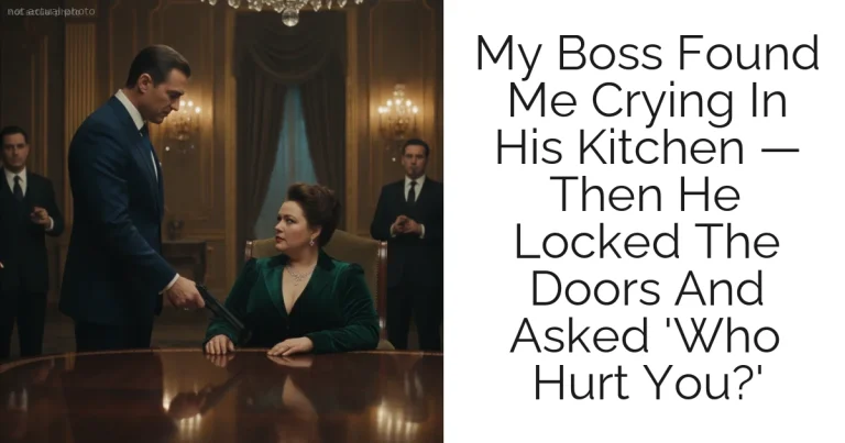 My Boss Found Me Crying In His Kitchen — Then He Locked The Doors And Asked 'Who Hurt You?'