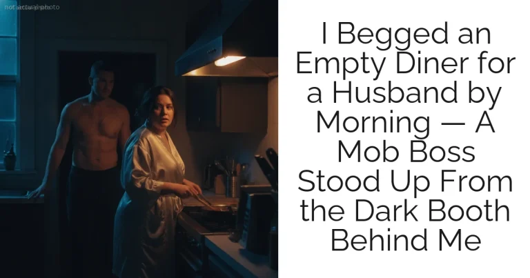 I Begged an Empty Diner for a Husband by Morning — A Mob Boss Stood Up From the Dark Booth Behind Me