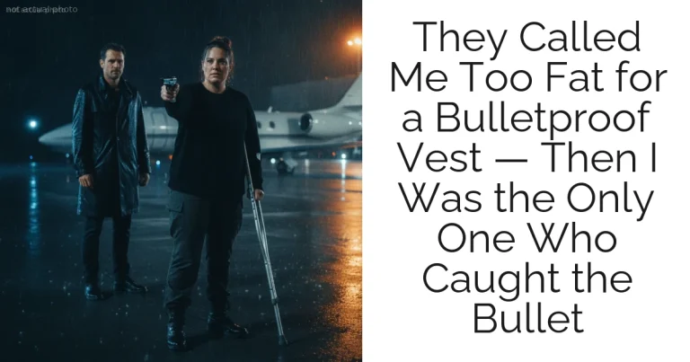 They Called Me Too Fat for a Bulletproof Vest — Then I Was the Only One Who Caught the Bullet