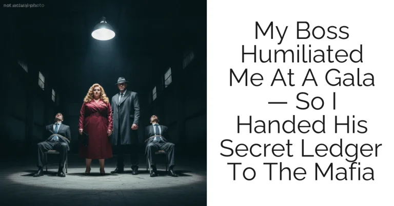 My Boss Humiliated Me At A Gala — So I Handed His Secret Ledger To The Mafia