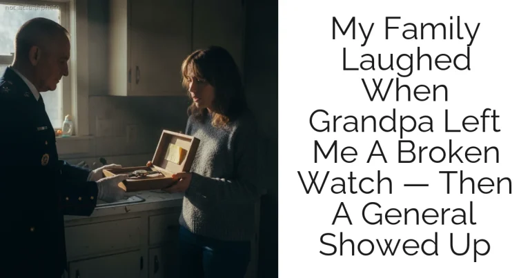 My Family Laughed When Grandpa Left Me A Broken Watch — Then A General Showed Up