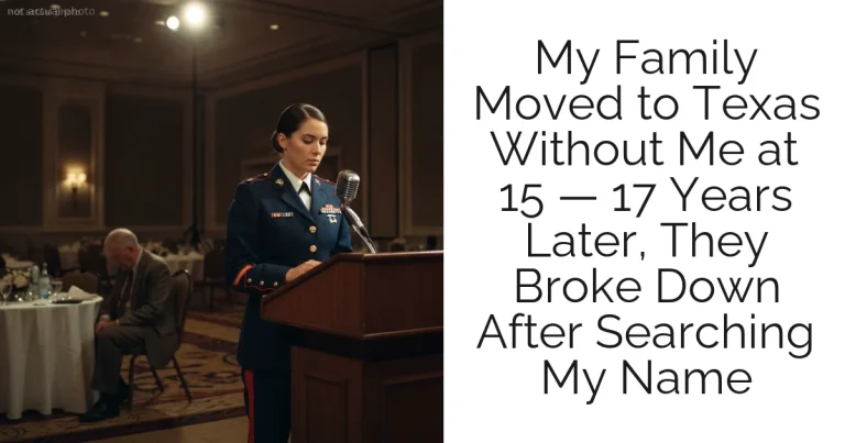 My Family Moved to Texas Without Me at 15 — 17 Years Later, They Broke Down After Searching My Name