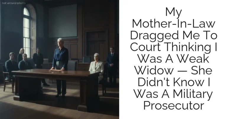 My Mother-In-Law Dragged Me To Court Thinking I Was A Weak Widow — She Didn't Know I Was A Military Prosecutor