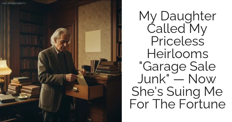 My Daughter Called My Priceless Heirlooms "Garage Sale Junk" — Now She's Suing Me For The Fortune
