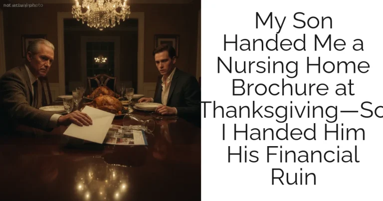 My Son Handed Me a Nursing Home Brochure at Thanksgiving—So I Handed Him His Financial Ruin