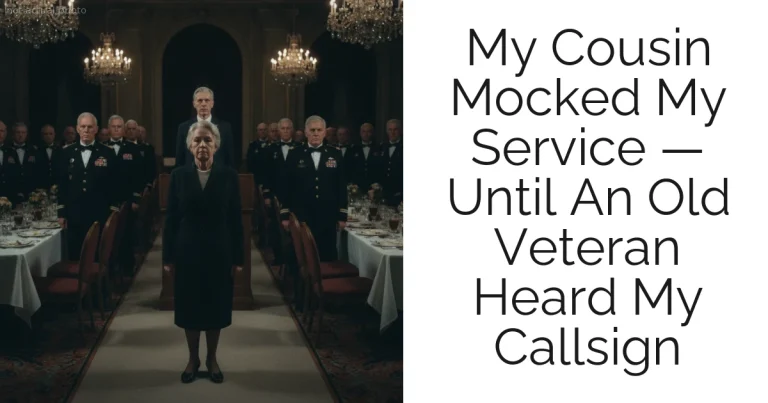 My Cousin Mocked My Service — Until An Old Veteran Heard My Callsign