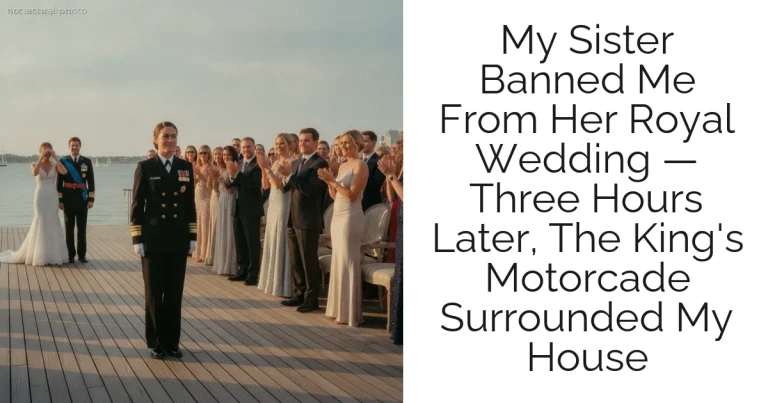 My Sister Banned Me From Her Royal Wedding — Three Hours Later, The King's Motorcade Surrounded My House
