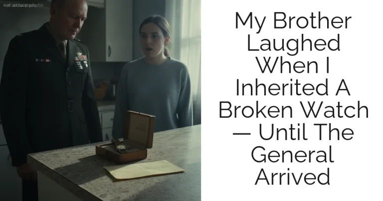 My Brother Laughed When I Inherited A Broken Watch — Until The General Arrived