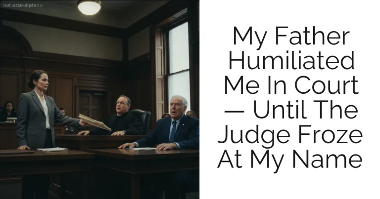 My Father Humiliated Me In Court — Until The Judge Froze At My Name