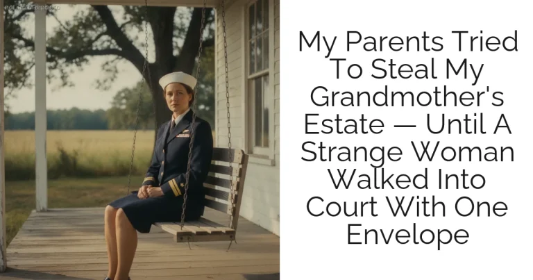 My Parents Tried To Steal My Grandmother's Estate — Until A Strange Woman Walked Into Court With One Envelope