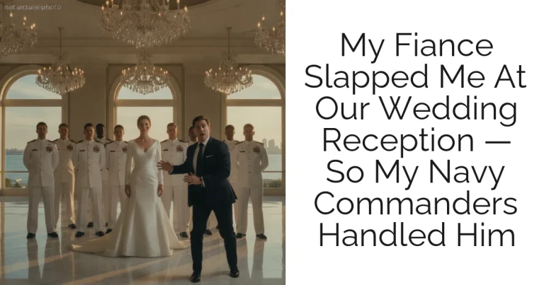 My Fiance Slapped Me At Our Wedding Reception — So My Navy Commanders Handled Him
