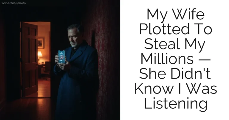 My Wife Plotted To Steal My Millions — She Didn't Know I Was Listening