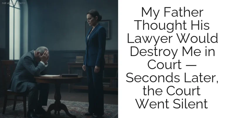 My Father Thought His Lawyer Would Destroy Me in Court — Seconds Later, the Court Went Silent