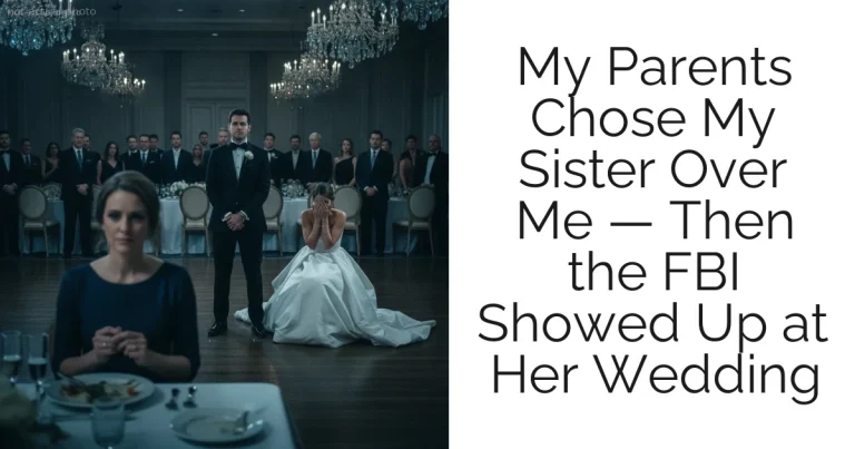 My Parents Chose My Sister Over Me — Then the FBI Showed Up at Her Wedding