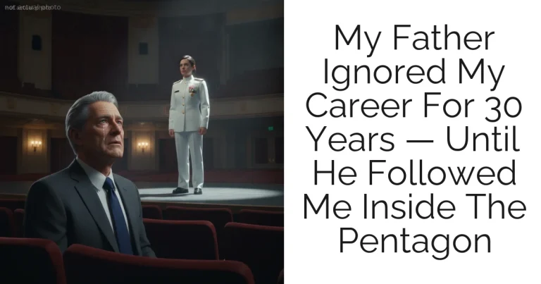 My Father Ignored My Career For 30 Years — Until He Followed Me Inside The Pentagon